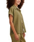 ფოტო #3 პროდუქტის Women's Linen Short-Sleeve Button-Down Shirt
