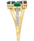 ფოტო #4 პროდუქტის EFFY® Multi-Gemstone (2 ct. t.w.) & Diamond (1/5 ct. t.w.) Bypass Ring in 14k Gold