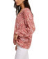 ფოტო #2 პროდუქტის Printed Soft Crepe V Neck Top With Symphony SLV