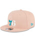 Фото #4 товара Men's Pink Philadelphia 76ers Sky Aqua Undervisor 9FIFTY Snapback Hat