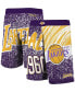 Фото #2 товара Men's Purple Los Angeles Lakers Hardwood Classics Jumbotron Sublimated Shorts