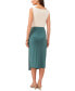 Women's Ruched Faux Wrap Midi Skirt