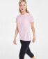 Фото #1 товара Women's Birdseye Mesh Short-Sleeve T-Shirt, Created for Macy's