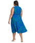 ფოტო #2 პროდუქტის Plus Size Pebble-Knit V-Neck Sleeveless A-Line Dress