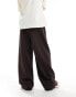 Фото #2 товара ASOS DESIGN super wide leg scuba joggers in brown