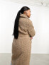 Фото #3 товара Threadbare Maine oversized borg coat with tie waist in taupe