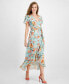 Фото #1 товара Women's Juna V-Neck Flutter-Sleeve Maxi Dress