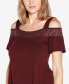 Фото #3 товара Women's Embellished Cold-Shoulder Top