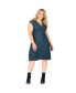 Фото #1 товара Plus Size Cap Sleeve Tencel Sheath Dress