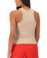 ფოტო #2 პროდუქტის Women's High-Neck Ribbed Tank