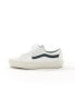 Vans Old Skool Premium Leather trainers in white and green