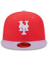 Men's Red and Lavender New York Mets Spring Color Two-Tone 59FIFTY Fitted Hat