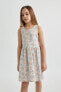 Kız Çocuk Desenli Kolsuz Elbise B4338A824SM