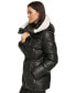 Фото #10 товара Women's Faux-Leather Faux-Shearling Hooded Anorak Puffer Coat