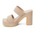 Фото #3 товара BEACH by Matisse Gem Block Heels Womens Beige Casual Sandals GEM-143