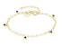 Фото #1 товара Stylish gold-plated bracelet with blue zircons TJ-0541-B-21