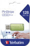 Verbatim PinStripe - 128 GB - USB Type-A - 2.0 - 12 MB/s - Cap - Green