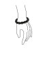 ფოტო #3 პროდუქტის Black Pave Crystal Ball Hematite Bracelet For Women Men Black Cord String Adjustable