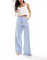 Фото #3 товара Stradivarius poplin pull on trouser in blue stripe