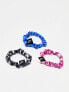 Nike 6 pack mixed hair bands with pouch in multi