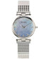 ფოტო #1 პროდუქტის Women's Swiss Classic Diamond (1/8 ct. t.w.) Stainless Steel Bracelet Watch 24mm