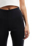 Nike mini-ribbed flared leggings in black