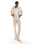 ASOS DESIGN slim fit suit trousers in stone