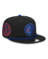Фото #4 товара Men's Black Philadelphia 76ers Back Laurels 9FIFTY Snapback Hat