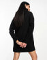 Фото #4 товара ASOS DESIGN oversized hoodie sweatshirt mini dress in black