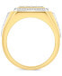 ფოტო #2 პროდუქტის Men's Diamond Textured Ring (1/2 ct. t.w.) in 10k Gold