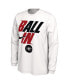 Men's White Georgia Bulldogs Ball In Bench Long Sleeve T-shirt