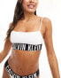 Calvin Klein intense power micro unlined crop bralette in white