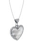 Фото #2 товара Macy's mother-of-Pearl Heart 18" Pendant Necklace in Sterling Silver