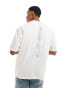 ASOS DESIGN oversized t-shirt in white with cherub spine print