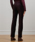 Фото #2 товара Women's Stretch Velvet Straight-Leg Pants