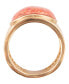 Pharaoh Genuine Sponge Coral Orange Egyption Oval Band Ring