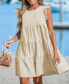 Women's Flutter Sleeve Paneled Skirt Mini Beach Dress