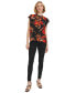 ფოტო #4 პროდუქტის Women's Short-Sleeve Printed Button Front Shirt