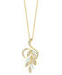 ფოტო #1 პროდუქტის EFFY® Opal (1/6 ct. t.w.) & Diamond (1/4 ct. t.w.) 18" Pendant Necklace in 14k Yellow Gold