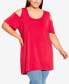 Plus Size Claire Cold Shoulder Tunic Top