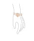 ფოტო #4 პროდუქტის Initials Friendship Love Split Heart Wide Bracelets Bangle Cuff Bracelet For Women ForRose Gold Tone Metal Hinge Opening