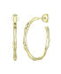 ფოტო #1 პროდუქტის 14K Gold Plated Open Hoop Earrings