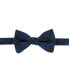 ფოტო #1 პროდუქტის Men's Ives Green and Navy Blackwatch Plaid Silk Bow Tie