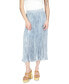 Women's Tonal-Print Pleated Midi Skirt