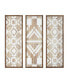 Фото #6 товара Natural Mandal Two-Tone Geodesic 3-Piece Wood Wall Decor Set