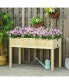 Фото #2 товара Outdoor Patio Backyard Plant Box w/ Included Inner Liner, Wood