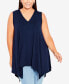 Plus Size V Neck Swing Tank Top