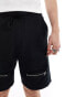 ASOS DESIGN slim fit utility shorts with front pocket detail in black