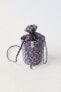 Stamp print bucket bag