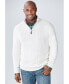 Фото #2 товара Big & Tall by KingSize Shoreman's Quarter Zip Cable Knit Sweater